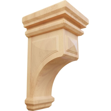 Ekena Millwork 5"W x 5 3/4"D x 10"H Medium Woodruff Wood Corbel, Red Oak CORW05X05X10WFRO